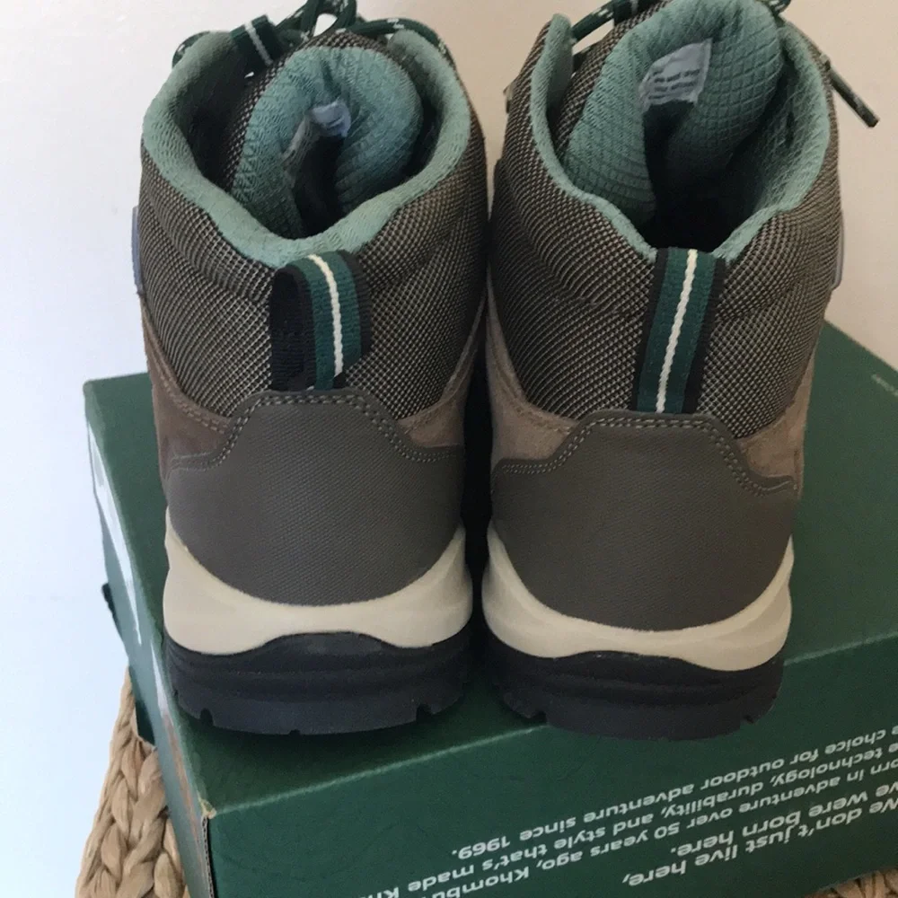 Khombu Men's 11 Brighton‎ Mid Hiking Boots Brown Teal Waterproof All Terrain NEW